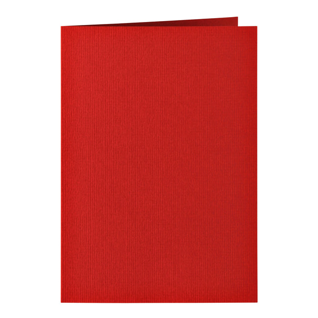 Papicolor - Carte de correspondance double 105x148mm rouge pack de 6 pièces