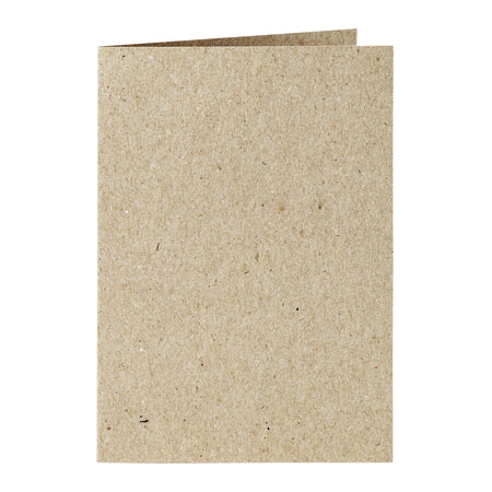 Papicolor - Carte de correspondance double 105x148mm kraft gris pack de 6 pièces