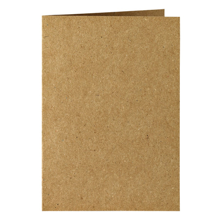 Papicolor - Carte de correspondance double 105x148mm marron pack de 6 pièces
