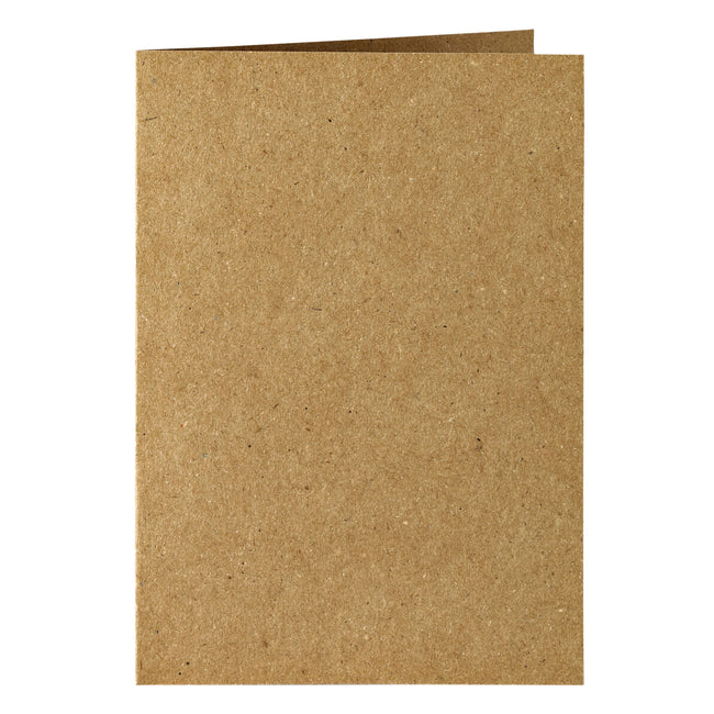Papicolor - Carte de correspondance double 105x148mm marron pack de 6 pièces
