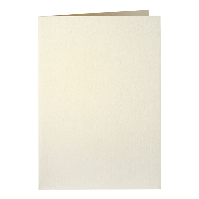Papicolor - Carte de correspondance double 105x148mm ivoire métallisé pack de 6 pièces