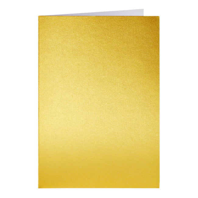 Papicolor - Carte de correspondance double 105x148mm or métallisé pack de 6 pièces