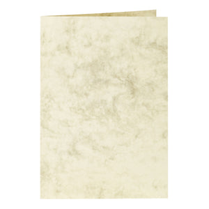 Papicolor - Korrespondenzkarte doppelt 105x148mm Marmor Elfenbein Packung mit 6 Stück