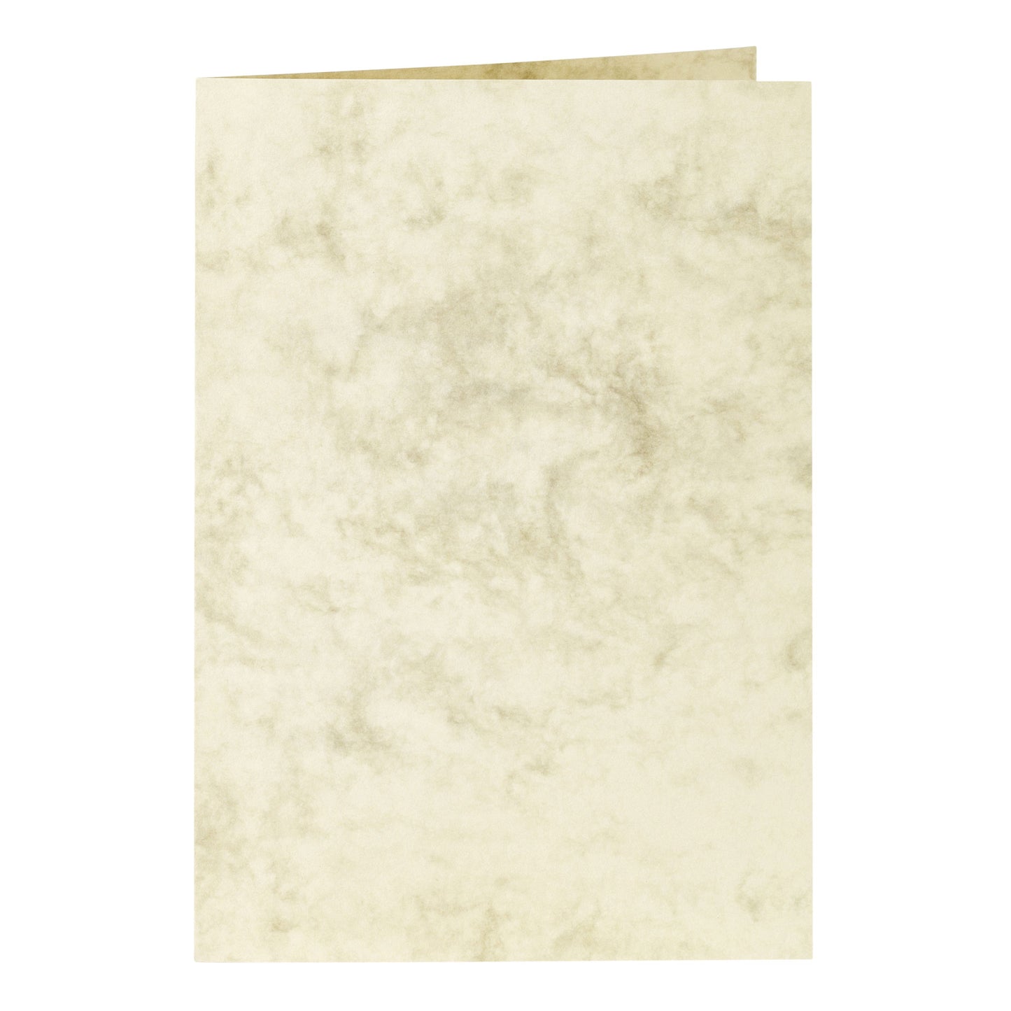 Papicolor - Korrespondenzkarte doppelt 105x148mm Marmor Elfenbein Packung mit 6 Stück