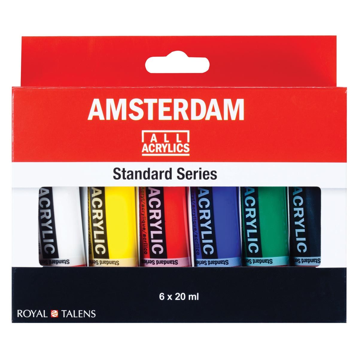 Amsterdam - Acrylfarbe, Tube à 20 ml, Karton mit 6 Tuben