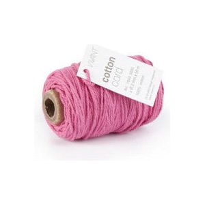 Cotton Cord / Corde en coton 50 mètres dur rose ø2mm