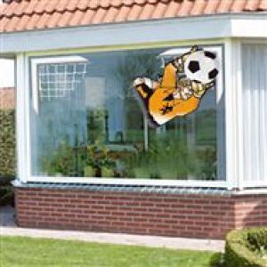 Fensteraufkleber Keeper mit Fußball 60x80 cm