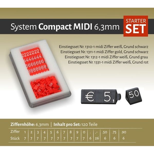 Klika - Compact Midi grijs/wit 120 delig - 2 stuks