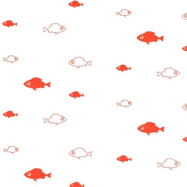 Klika - Papier-cadeau - Papier-cadeau - Fish en or sur blanc 50 cm