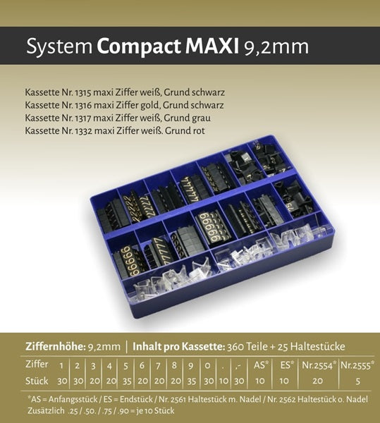 Klika - Cassette de prix Compact Maxi 1317 gris blanc