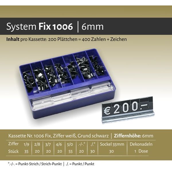 Klika -  Prijscassette Fix 1006 zwartwit