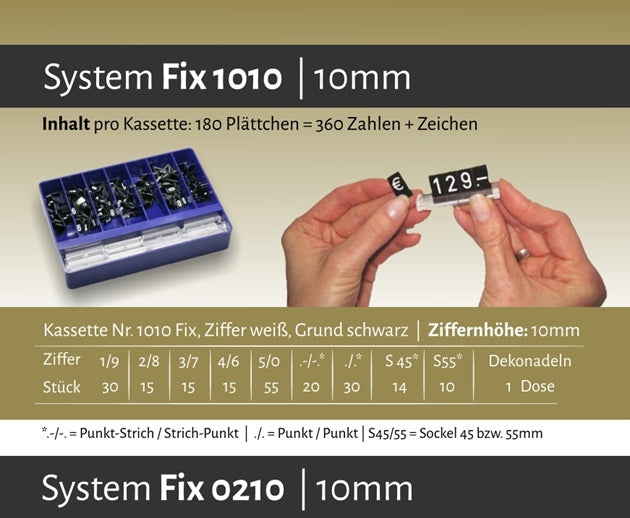 Klika - Preiskassette Fix 1010 schwarz und weiß