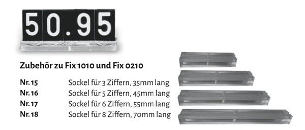 Klika -  Transparant rail 55mm voor Fix 1010-1016