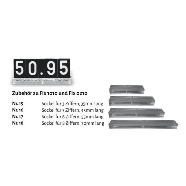 Klika - Rail transparent 55mm pour Fix 1010-1016