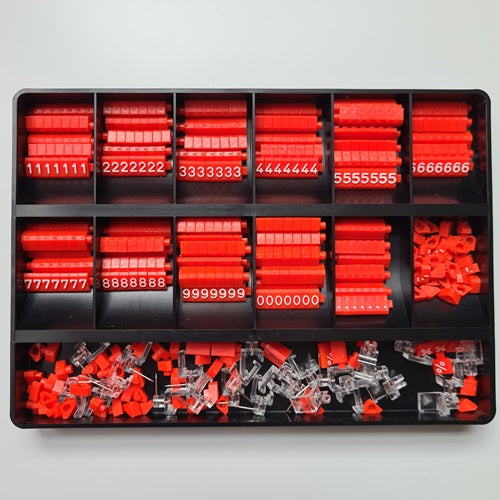 Klika - Cassette de prix Compact Mini 1330 rouge/blanc
