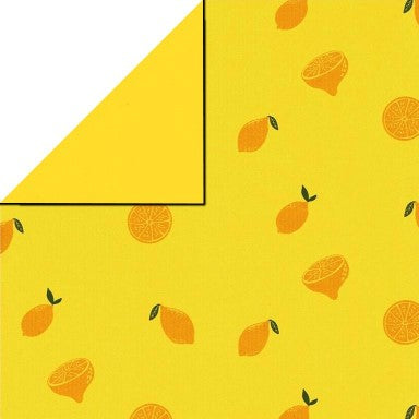 Klika - Cadeaupapier - Geschenkpapier - Lovely lemons on yellow 50 cm