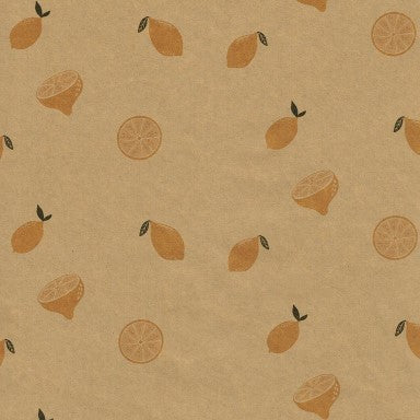 Klika - Papier cadeau Papier cadeau Jolis citrons sur marron 50 cm