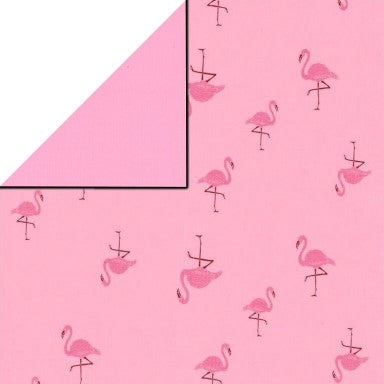 Klika - Papier-cadeau - Papier-cadeau - Flamingos à l'aise sur le rose 50 cm