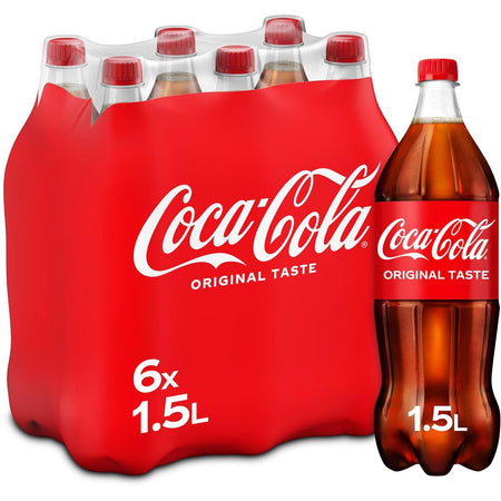 Coca Cola Company - Coca-Cola Erfrischungsgetränk, 1,5 l Flasche, 6er Pack