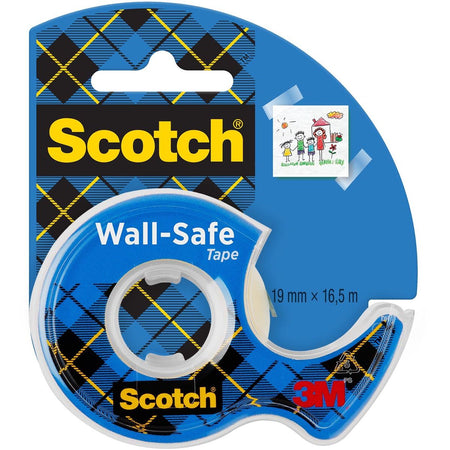 Scotch - Ruban adhésif 19mmx16,5m coffre-fort mural + distributeur manuel