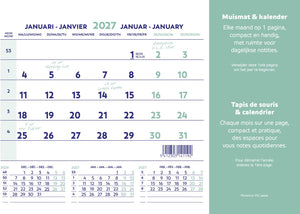 Brepols -   muismatkalender, ft 23X18 cm, Nederlands-Frans, 2027