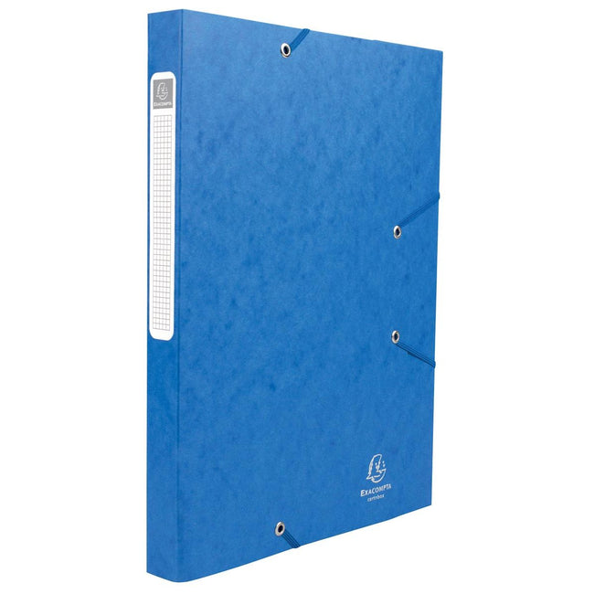 Exacompta - Elastobox Cartobox dos de 2,5 cm, bleu, qualité 5/10ème