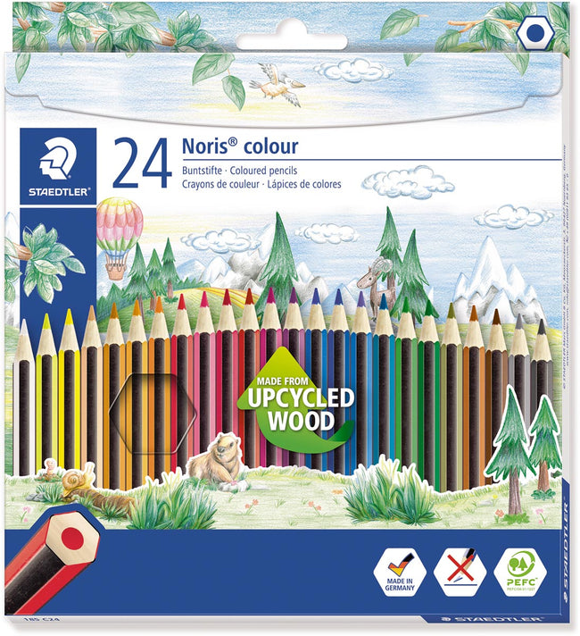 Staedtler - Crayons de couleur Noris lot de 24 pièces assorties