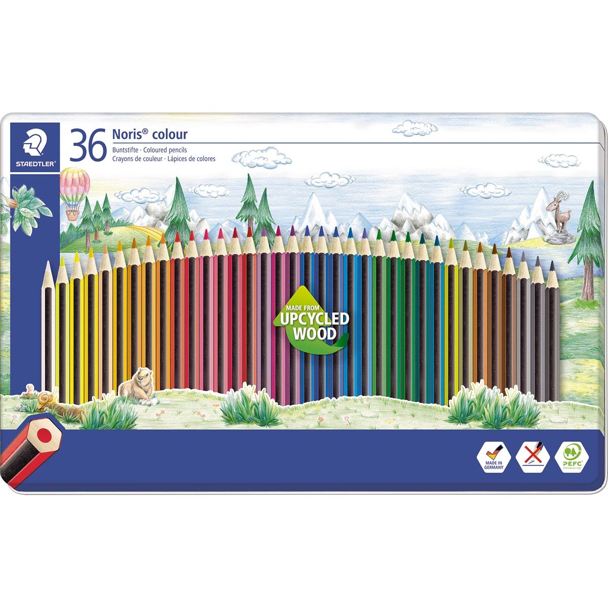 Staedtler -  Staedler kleurpotloden Noris Colour, metalen doos 36 stuks