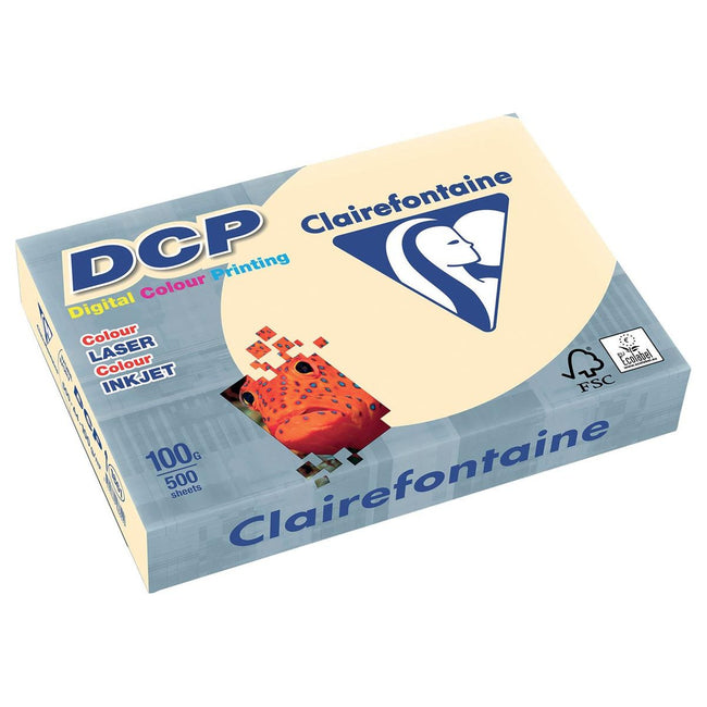 Clairefontaine - DCP presentatiepapier A4, 100 g, ivoor, pak van 500 vel