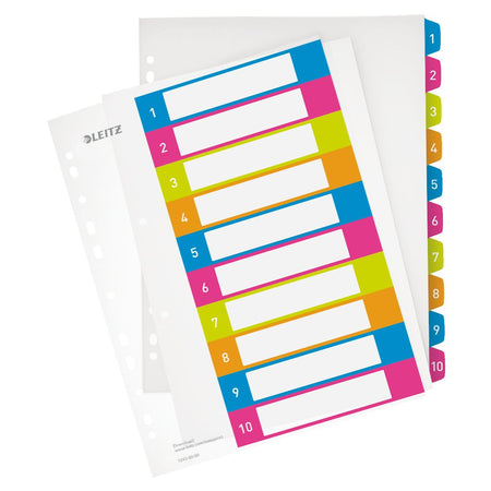 Leitz - Index imprimable WOW, 10 onglets