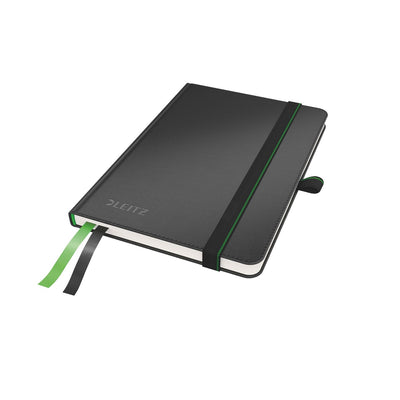 Leitz - Carnet complet, ft A6, couverture rigide, ligné, noir