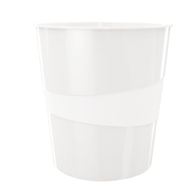 Leitz - Corbeille à papier wow 15 litres blanc