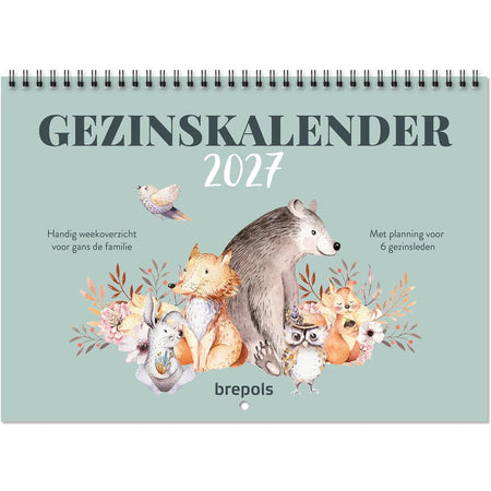 Brepols -   gezinskalender weekoverzicht, Nederlandstalig, 2027