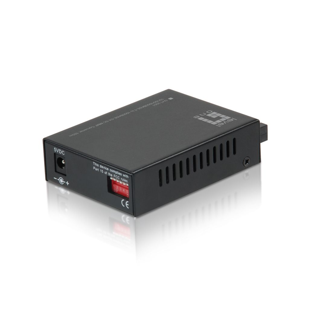 LEVEL ONE -  LevelOne GVT-2001 netwerk media converter 1000 Mbit/s 850 nm Multimode Zwart