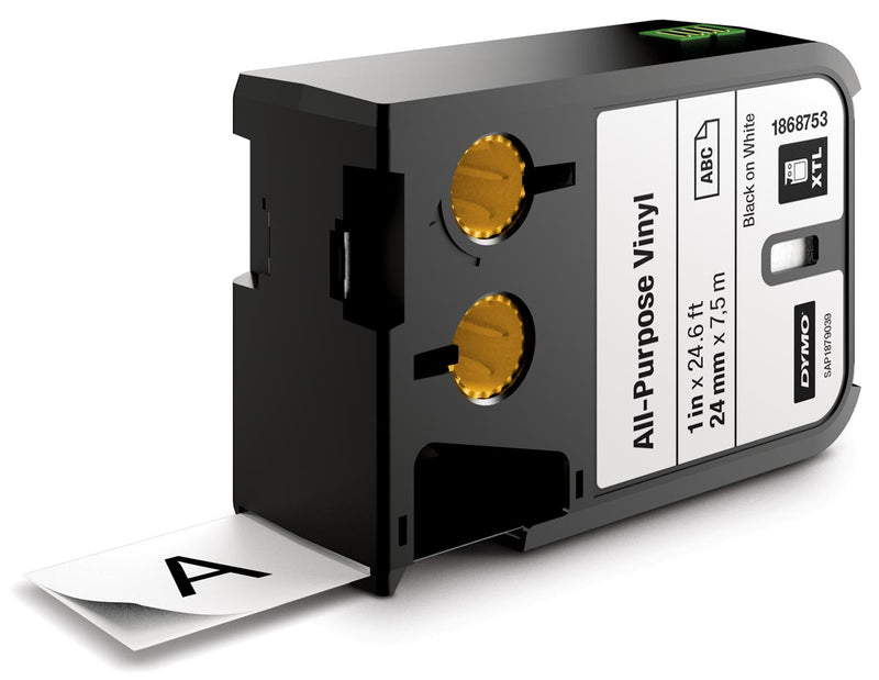 Dymo - XTL e ft 24 mm, noir sur blanc, vinyle