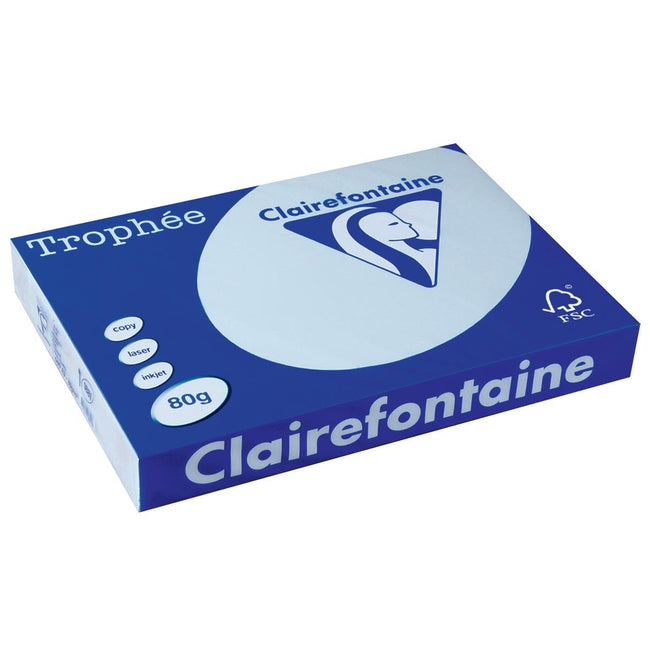 Clairefontaine -  Trophée tel, gekleurd papier, A3, 80 g, 500 vel, azuurblauw