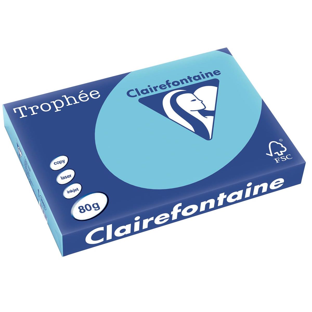 Clairefontaine -  Trophée tel, gekleurd papier, A3, 80 g, 500 vel, helblauw