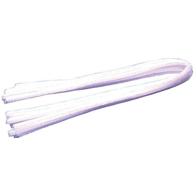 Bouhon - fil chenille blanc, paquet de 10 pièces