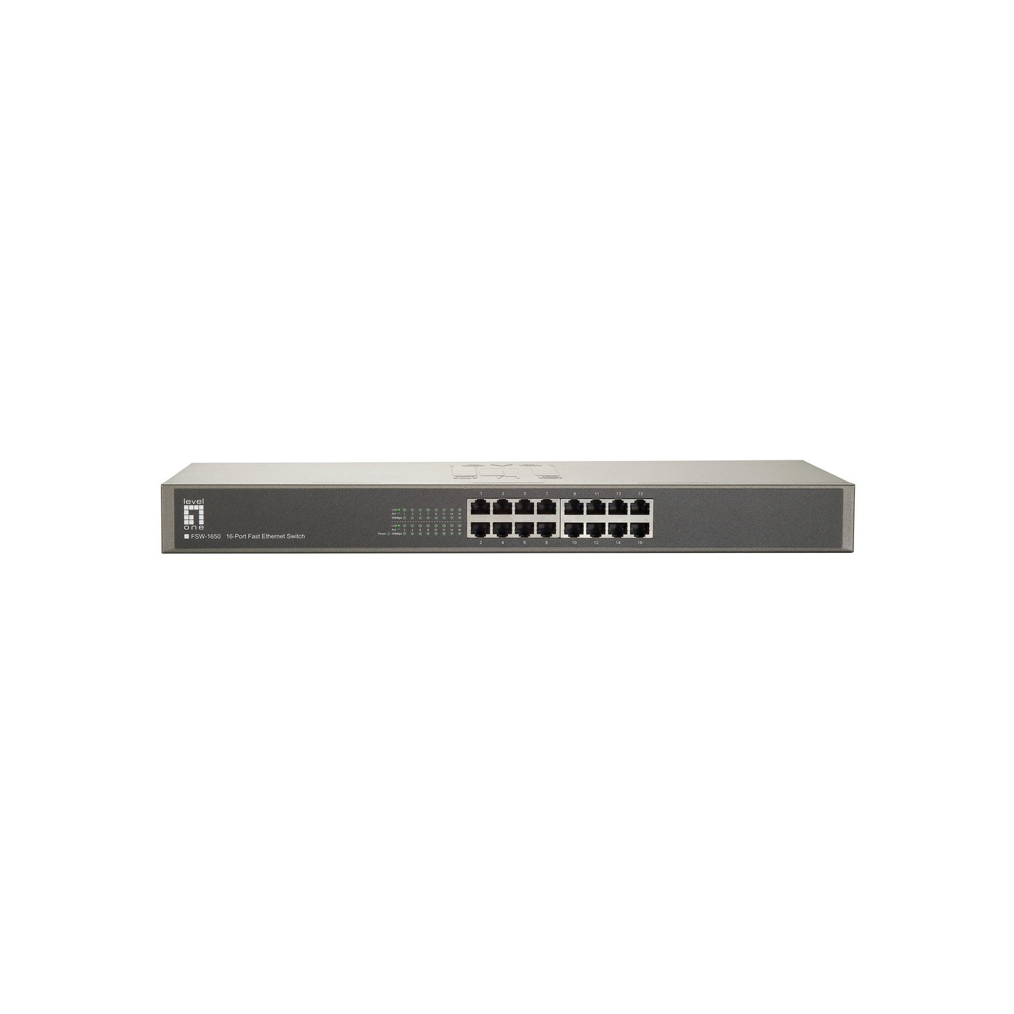 LEVEL ONE -  LevelOne FSW-1650 netwerk-switch Unmanaged Fast Ethernet (10/100) Grijs