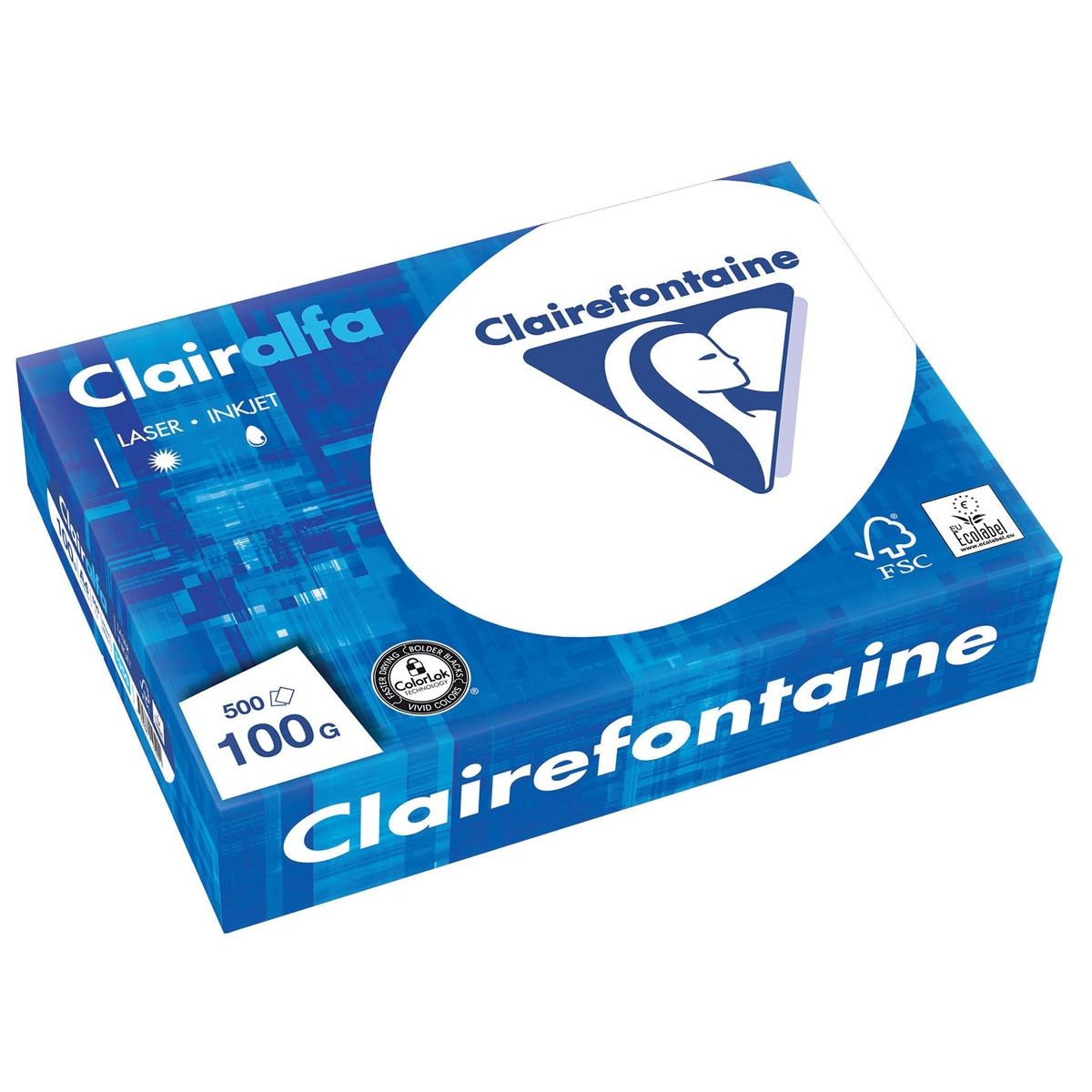 Clairefontaine - Clairalfa Präsentationspapier A4, 100 g, Packung mit 500 Blatt