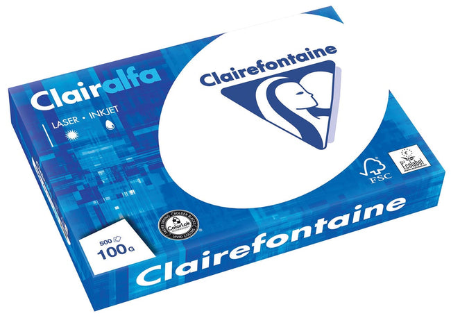 Clairefontaine -  Clairalfa presentatiepapier A3, 100 g, pak van 500 vel