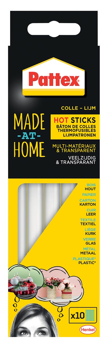 Pattex - Cartouche de colle pour pistolet à colle hobby 10 pièces