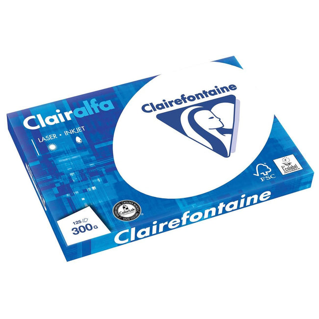 Clairefontaine - Papier de présentation Clairalfa A3, 300 g, paquet de 125 feuilles