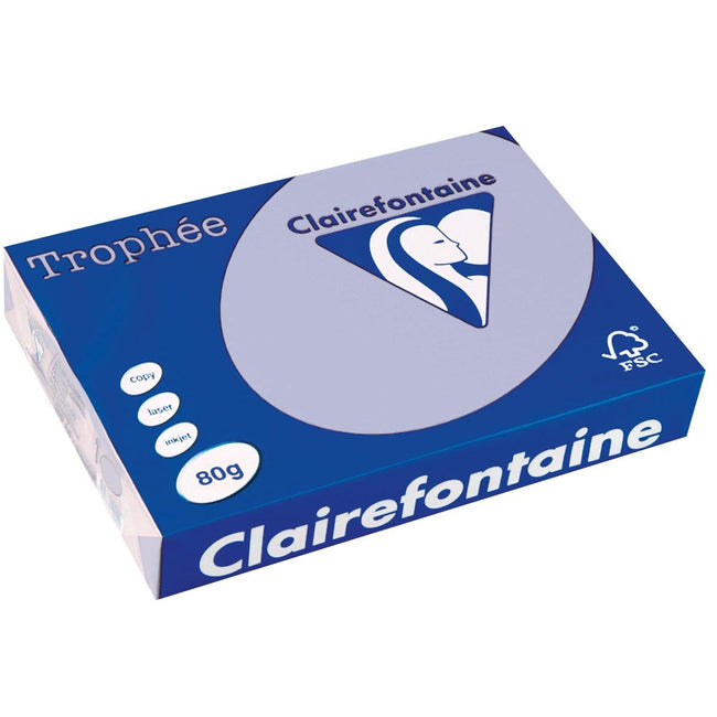 Clairefontaine -  Trophée gekleurd papier, A4, 80 g, 500 vel, lavendel