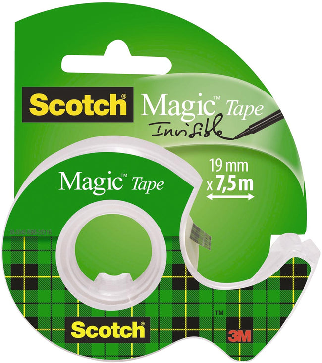 Scotch - plakband Magic e, ft 19 mm x 7,5 m, blister met dispenser