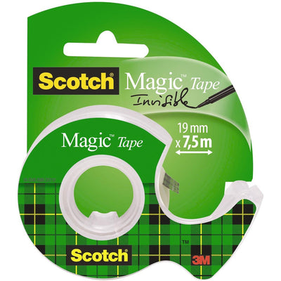 Scotch - Ruban adhésif Magic e, ft 19 mm x 7,5 m, blister avec distributeur