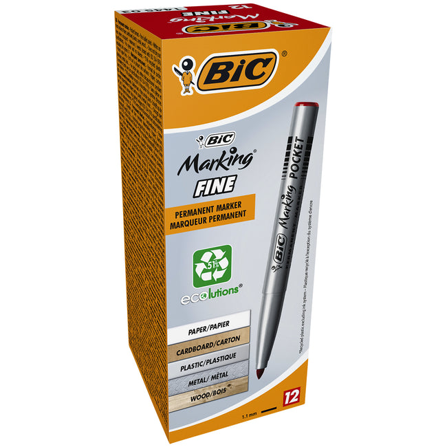 BIC -  Viltstift  1445 ecolutions rond f rood