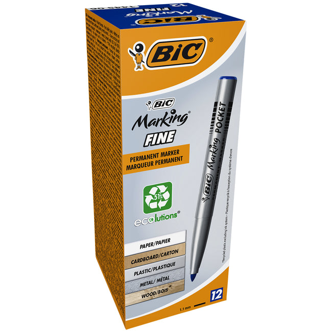BIC -  Viltstift  1445 ecolutions rond f blauw