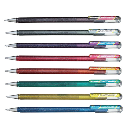 Pentel -  Gelschrijver  k110 dual m metallic 48st ass