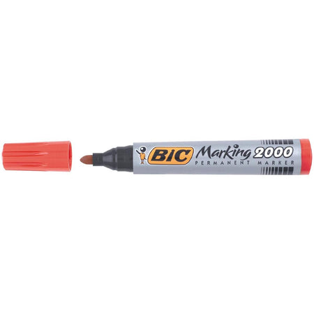 BIC -  permanent marker 2000-2300 rood, schrijfbreedte 1,7 mm, ronde punt